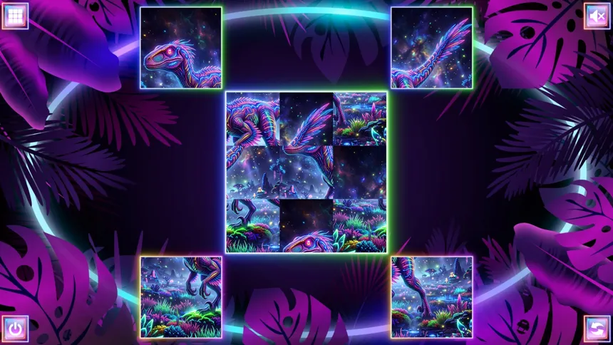 Скриншот 1 к игре Neon Fantasy: Dinosaurs