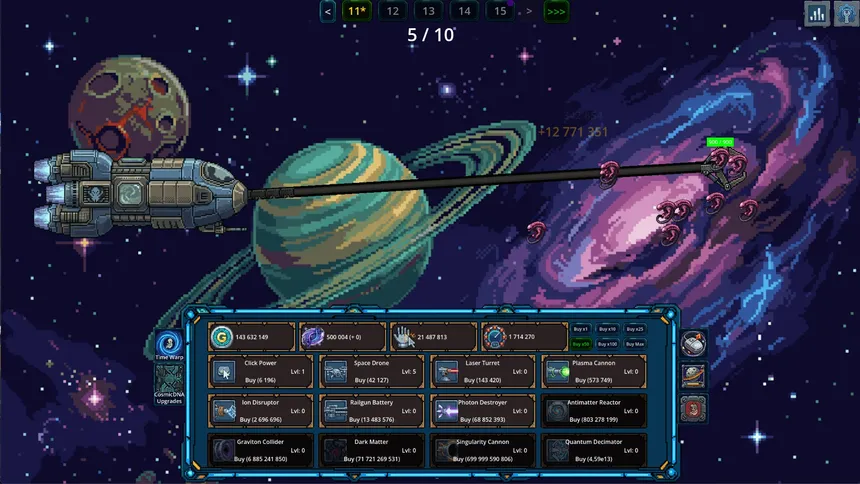 Скриншот 1 к игре Space Fetus Attack Idle Clicker