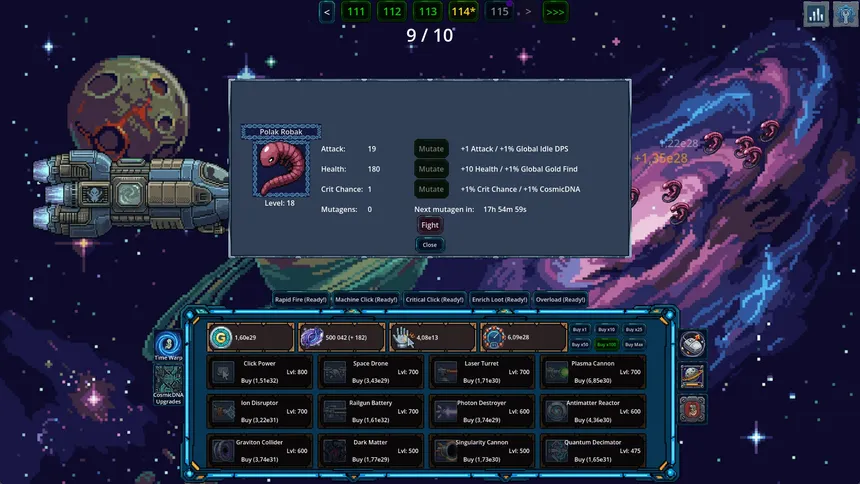 Скриншот 6 к игре Space Fetus Attack Idle Clicker