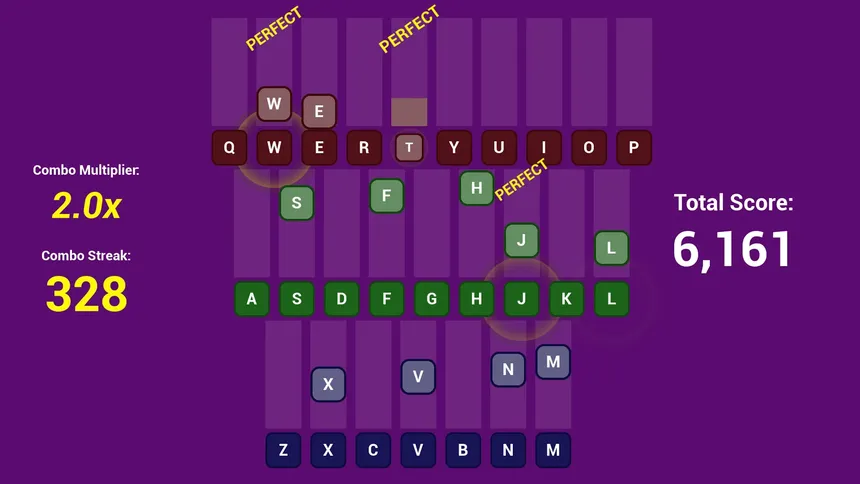 Скриншот 1 к игре QWERTY Rhythm Power