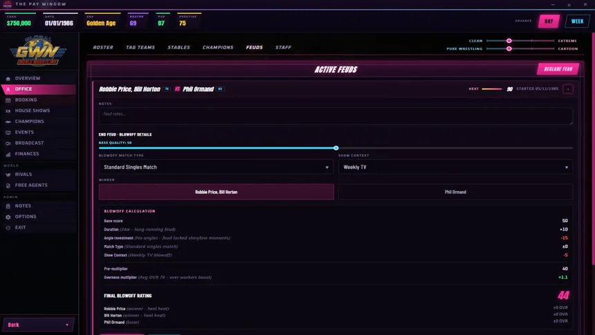 Скриншот 4 к игре The Pay Window: 80s Wrestling Simulator