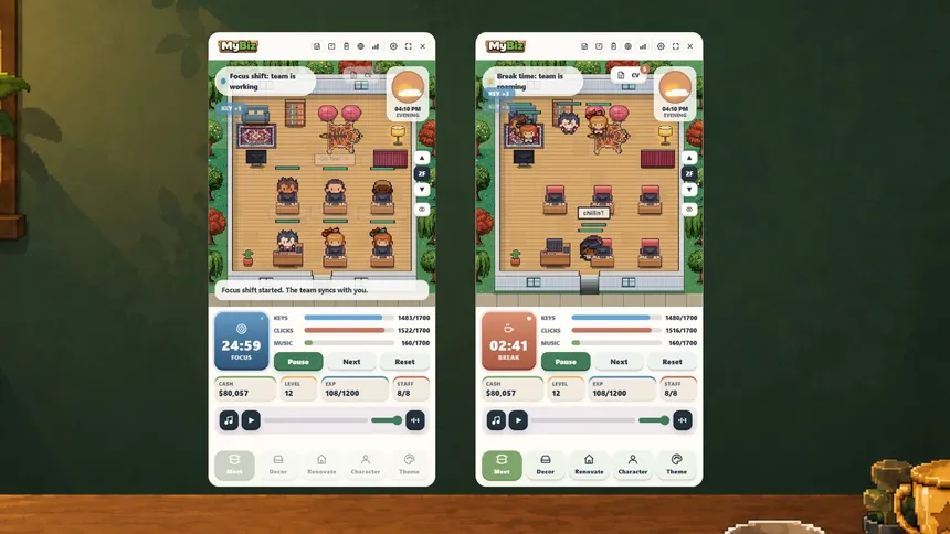 Скриншот 4 к игре MyBiz: Pomodoro Desk Tycoon
