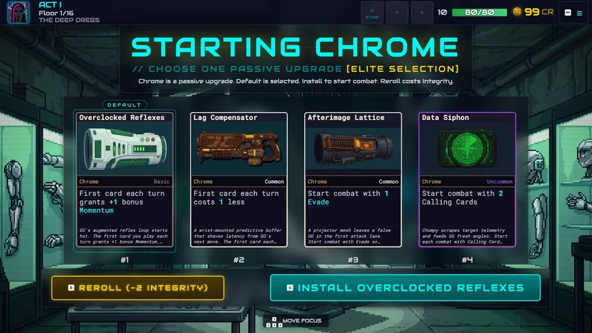 Скриншот 8 к игре CyberDeck: The Cyberpunk Roguelike Deckbuilder