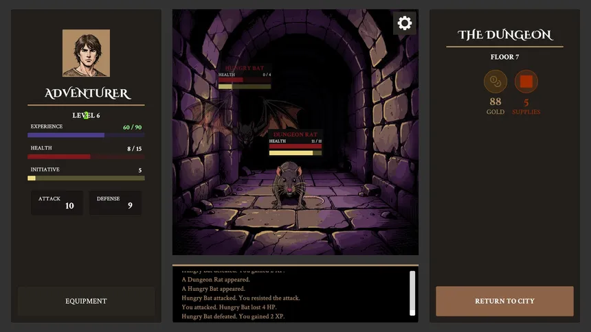 Скриншот 1 к игре Incremental Quest - Dungeon Depths