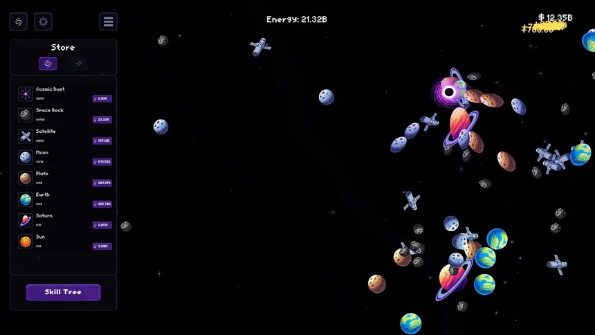 Скриншот 1 к игре Black Hole Idle