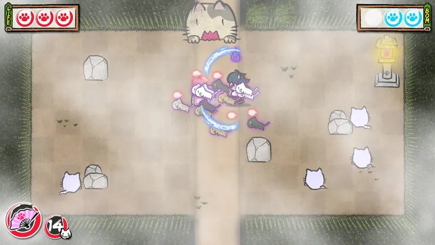 Скриншот 2 к игре ねこ巫女怪猫仕置ノ絵巻 -Neko Miko Kaibyo Shioki no Emaki-