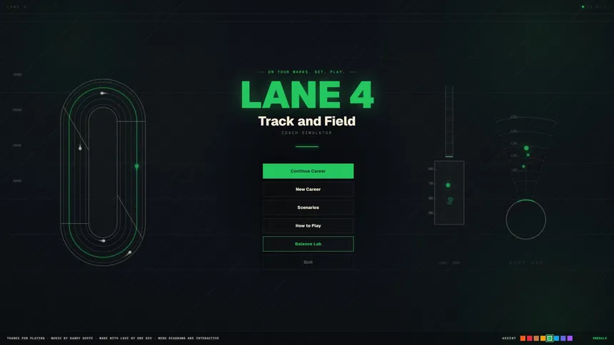 Скриншот 1 к игре Lane 4: Track and Field Coach Simulator