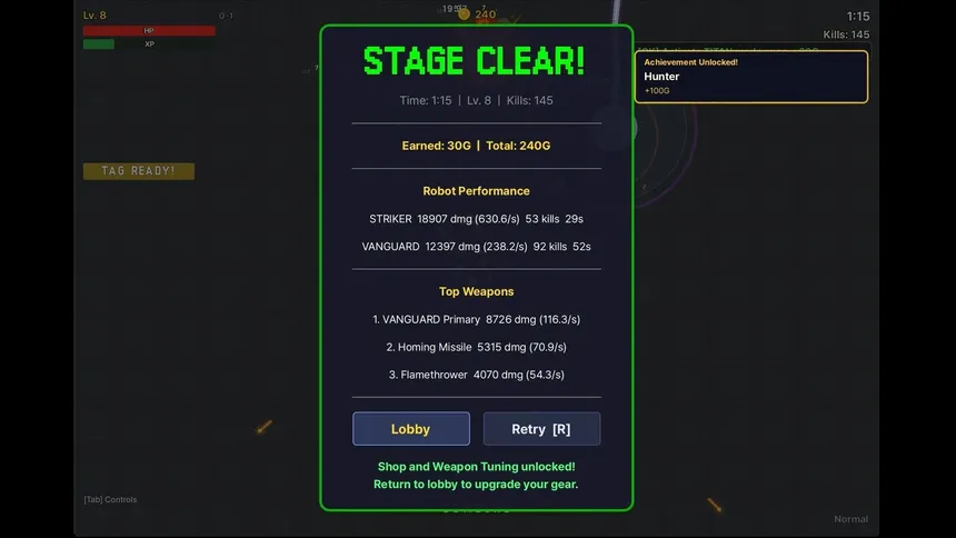 Скриншот 1 к игре RobotSurvivors