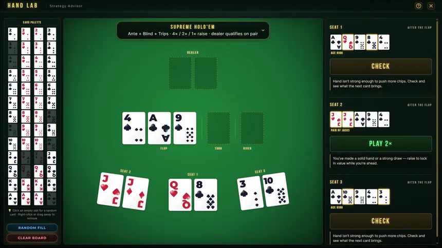 Скриншот 3 к игре Vegas Hold'Em: Ultimate Casino Hold'em Poker Collection With Strategy Trainer