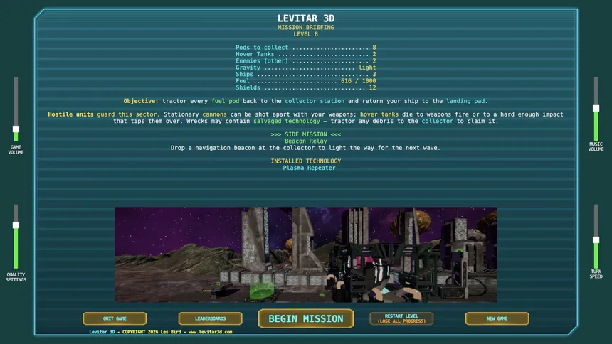 Скриншот 1 к игре Levitar 3D