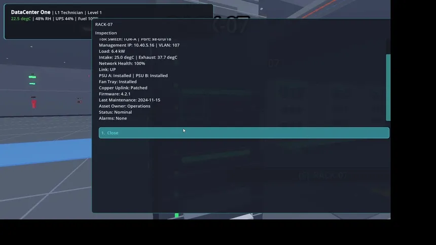 Скриншот 2 к игре Data Center Simulator