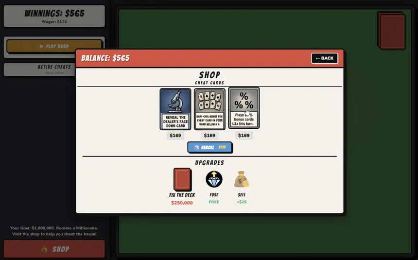 Скриншот 2 к игре Blackjack: CHEAT THE HOUSE!