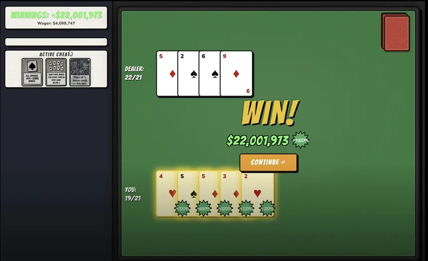 Скриншот 4 к игре Blackjack: CHEAT THE HOUSE!
