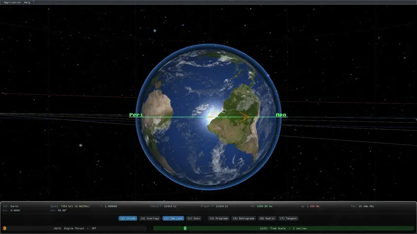 Скриншот 1 к игре Orbital Physics Simulator
