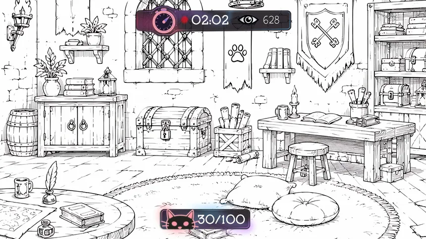 Скриншот 2 к игре 100 Hidden Cats Stream Live