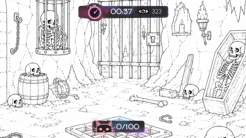 Скриншот 4 к игре 100 Hidden Cats Stream Live