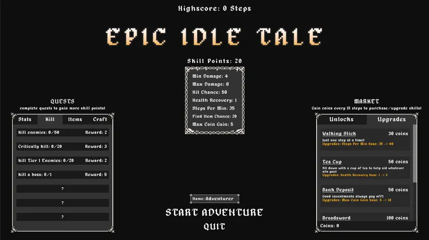 Скриншот 2 к игре EPIC IDLE TALE