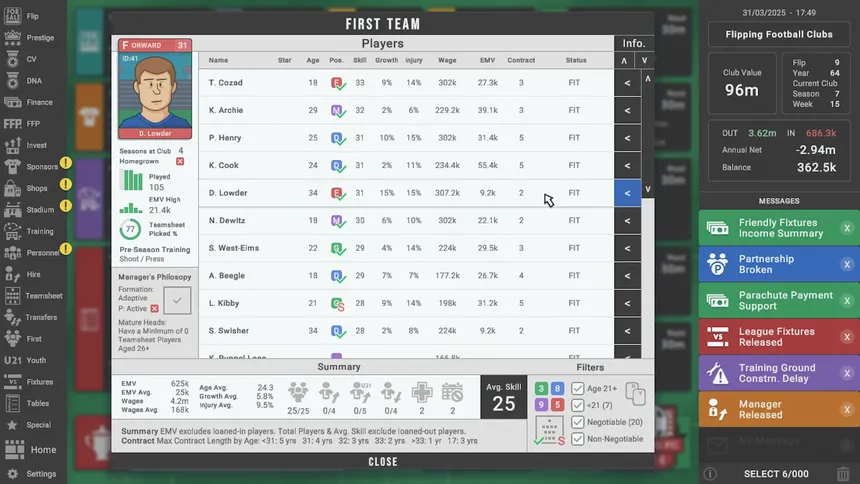 Скриншот 1 к игре Flipping Football Clubs