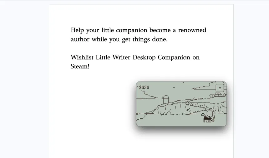 Скриншот 3 к игре Little Writer Desktop Companion