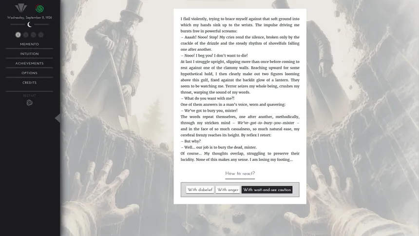 Скриншот 1 к игре Maximilien — A Psychological Horror Interactive Novel