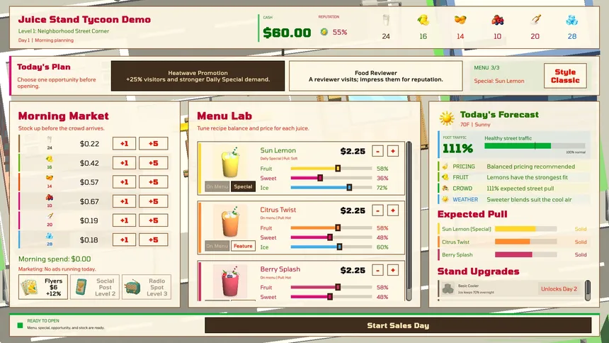 Скриншот 2 к игре Juice Stand Tycoon