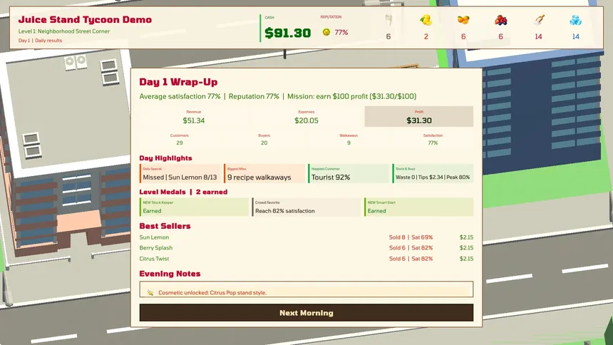 Скриншот 4 к игре Juice Stand Tycoon