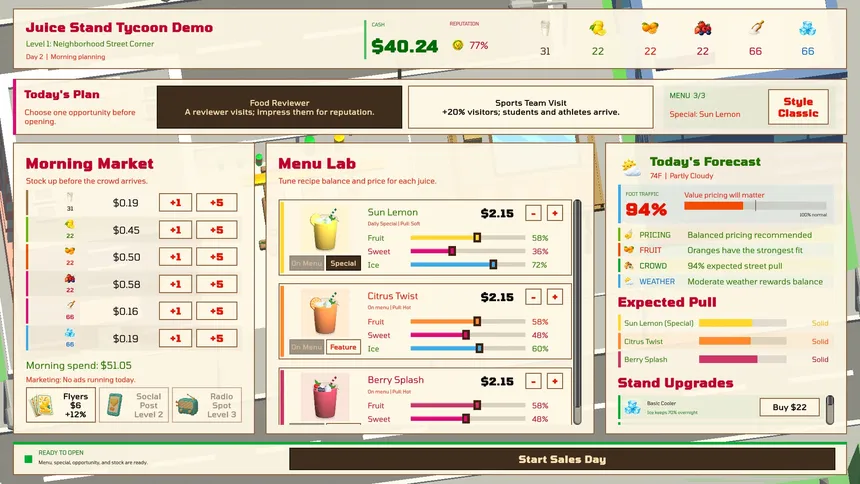 Скриншот 5 к игре Juice Stand Tycoon