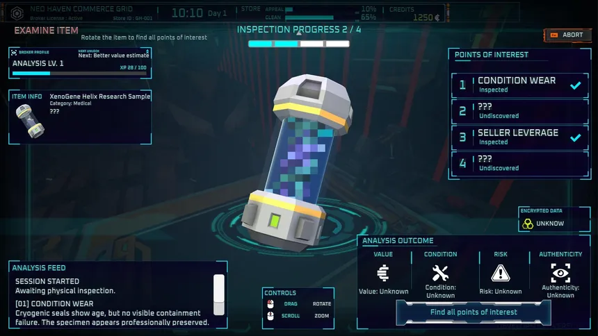Скриншот 2 к игре Ghost Receipt - A Cyberpunk Pawnshop Simulator
