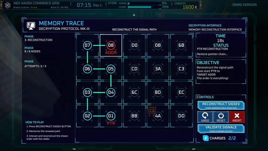Скриншот 5 к игре Ghost Receipt - A Cyberpunk Pawnshop Simulator