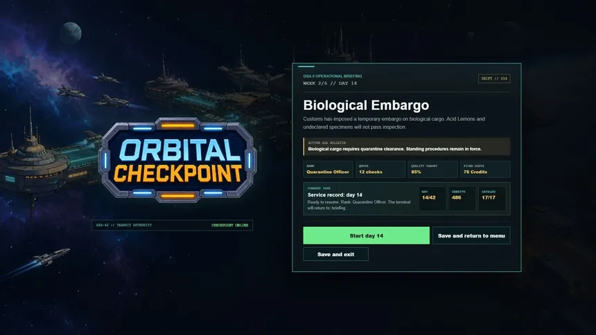 Скриншот 2 к игре Orbital Checkpoint