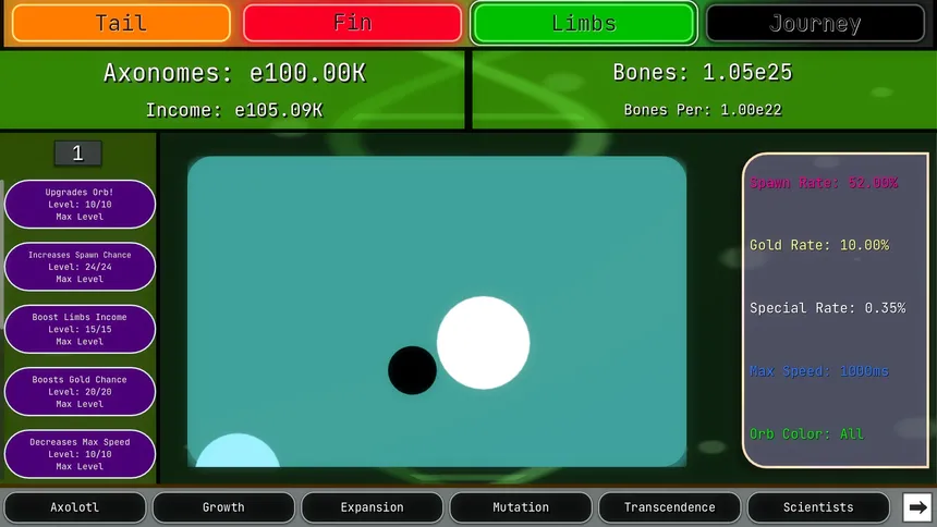 Скриншот 4 к игре Axomorph Idle