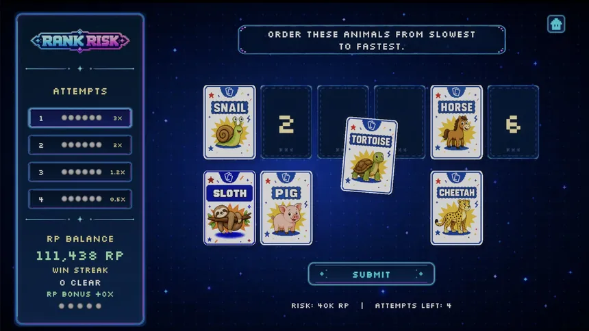 Скриншот 3 к игре Rank Risk: Guess the Order