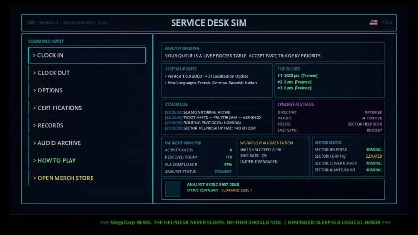 Скриншот 1 к игре Service Desk Sim