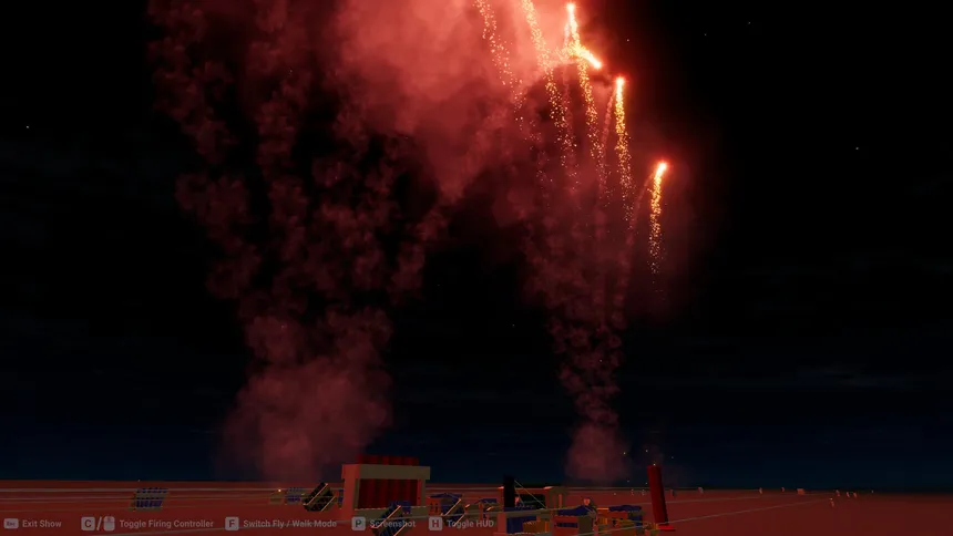 Скриншот 1 к игре Fireworks Show Simulator