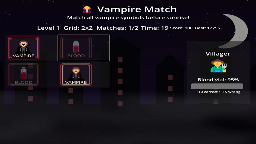 Скриншот 1 к игре Vampire Match