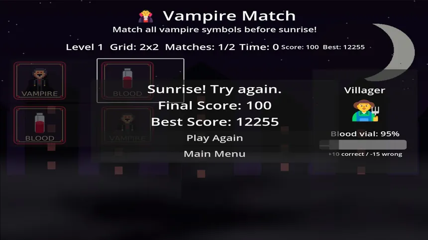 Скриншот 2 к игре Vampire Match