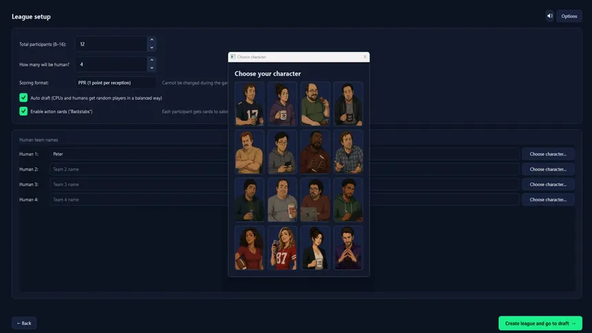Скриншот 2 к игре ReDraft: The Fantasy Football Simulator