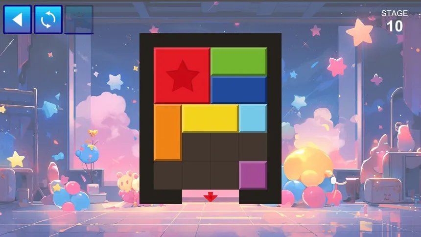 Скриншот 1 к игре SLIDE BLOCKS ～ブロックをゴールに運ぼう！～