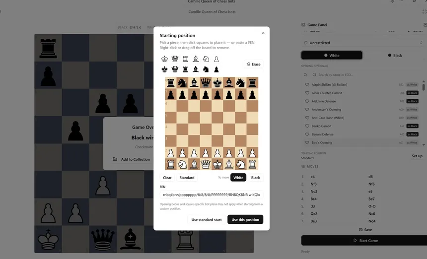 Скриншот 6 к игре Camille Queen of Chess bots