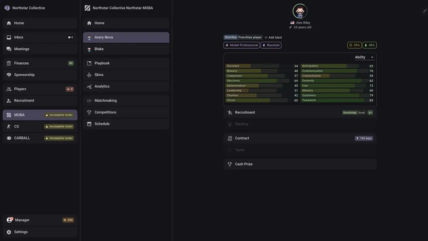 Скриншот 2 к игре ESMO: Esports Manager Online