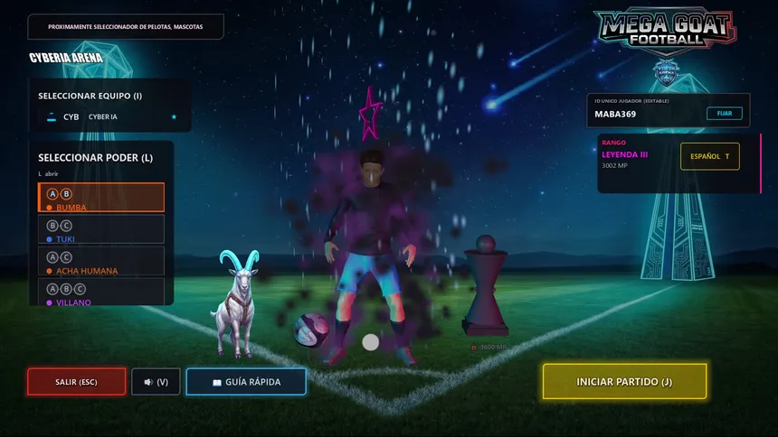 Скриншот 1 к игре MEGA GOAT FOOTBALL: Cyberia Arena