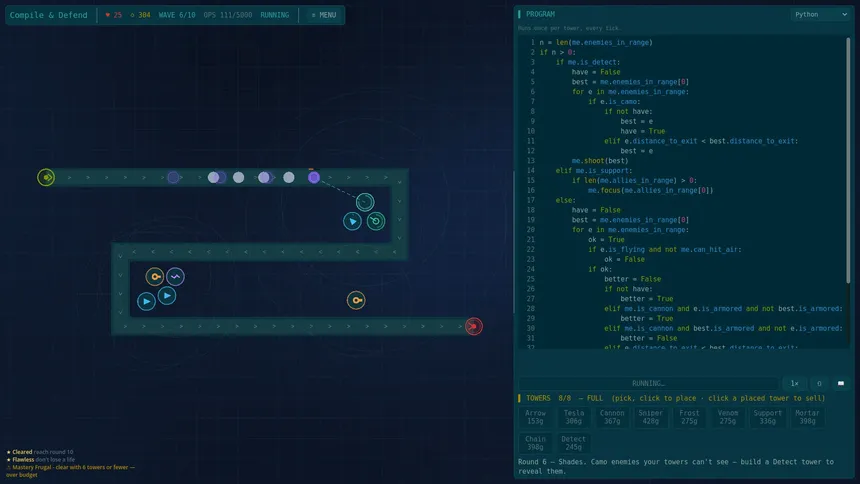 Скриншот 1 к игре Compile & Defend