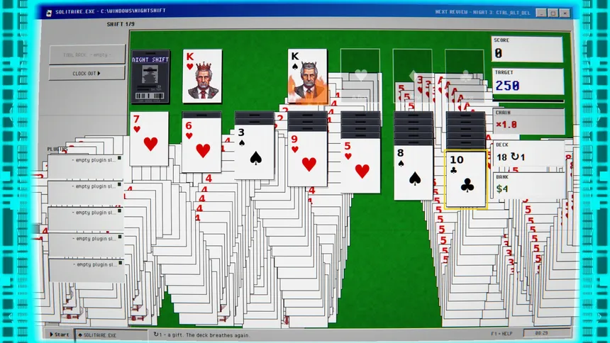 Скриншот 4 к игре SOLITAIRE.EXE: A Roguelike on the Night Shift