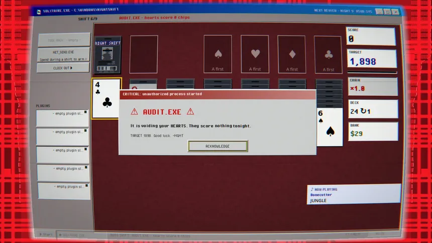 Скриншот 6 к игре SOLITAIRE.EXE: A Roguelike on the Night Shift