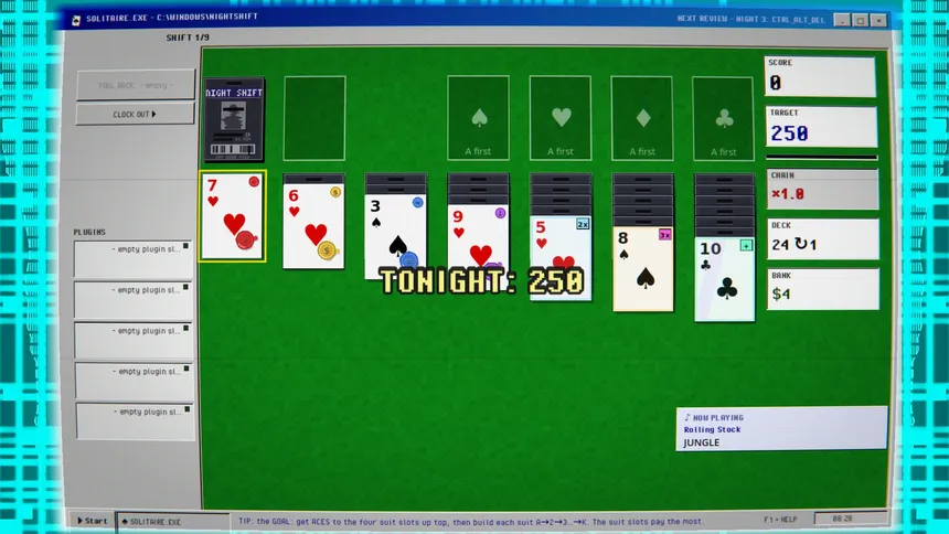 Скриншот 7 к игре SOLITAIRE.EXE: A Roguelike on the Night Shift