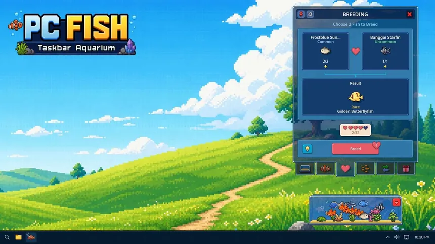 Скриншот 4 к игре PC FISH: Taskbar Aquarium
