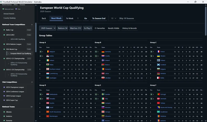 Скриншот 7 к игре Football Fictional World Simulator