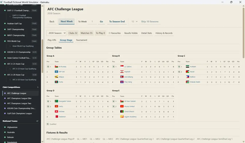 Скриншот 8 к игре Football Fictional World Simulator