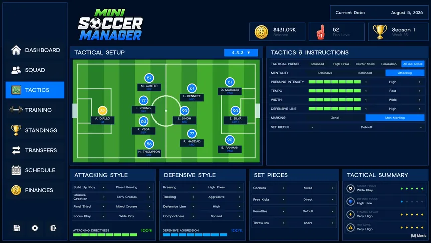 Скриншот 3 к игре Mini Soccer Manager