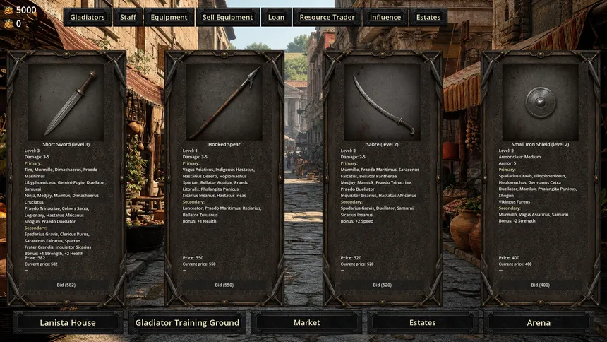 Скриншот 1 к игре Ludus Manager: Gladiator Tycoon